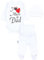 TupTam Baby Mädchen Jungen Bekleidungsset Langarmbody Hose Mütze mit Aufdruck Spruch 3 teilig, Farbe: I love Mum and Dad, Größe: 62