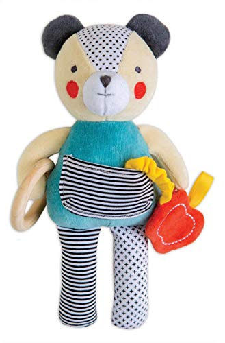 Wild and Wolf Petit Collage Organic Baby Developmental Soft Toy Bear