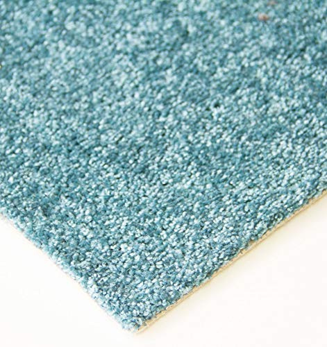 Steffensmeier Teppichboden Cambridge | Meterware Auslegware Wohnzimmer Schlafzimmer Kinderzimmer | türkis | 100x400 cm