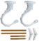 Uotyle Swag Ceiling Hooks for Hanging Plants Heavy Duty with Hardware Set for Ceiling Installation Cavity Wall Fixing White,Pack of 2