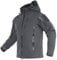 TACVASEN Herren Softshell Jacke Gefütterte Atmungsaktiv Bike Angeljacke Fleece Mulitaschen Warm Winterjacke (M, Dunkelgrau)