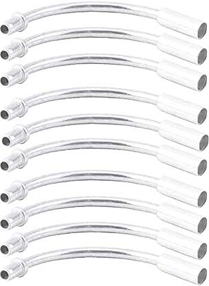 POFET 10pcs/Set Bike V Brake Cable Noodle Brakes Pipe Hose Guide Silvery 110 degree