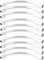 POFET 10pcs/Set Bike V Brake Cable Noodle Brakes Pipe Hose Guide Silvery 110 degree