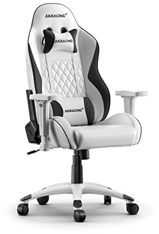 AKRacing Chair California Laguna Gaming Stuhl, Kunstleder, weiß, 5 Jahre Herstellergarantie
