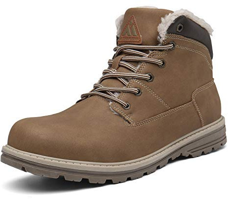 PASTAZA Warme Winterschuhe Herren Damen Winterstiefel Outdoor Winterboots Gefüttert Schneestiefel Dunkelgelb 47