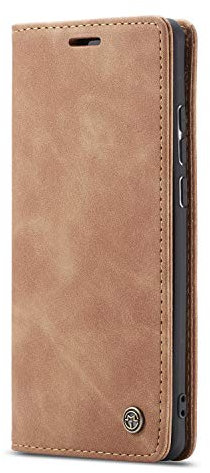 JMstore Funda Compatible con Samsung Galaxy A40, Magnético Carcasa Funda Móvil Billetera Cuero Funda con Tapa Libro Caso Soporte Plegable (Marrón)