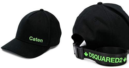 DSQUARED2 Acid Tape Logo Black Baseballcap Cap Kappe Basebalkappe Hat Hut