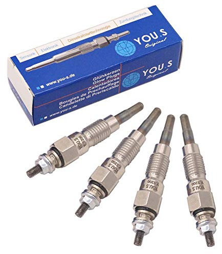 4 x YOU.S Original Glühkerze 10,5 Volt Länge: 72 mm Schlüsselweite: 12 mm