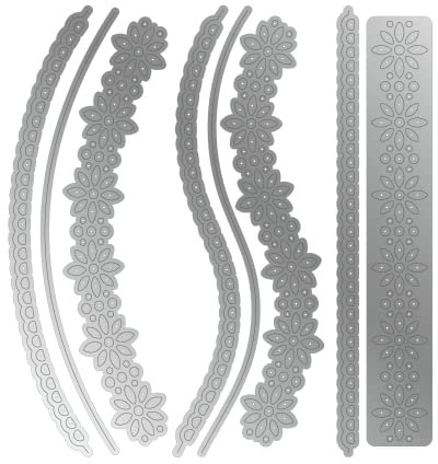 Gemini Build a Border Edge'ables Metal Die - Elegant Daisy Chains
