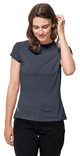 Jack Wolfskin Damen Tasman S/S W T-Shirt Shortsleeve, Ombre Blue, L EU