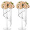Nuptio Blumenvasen Hochzeit Mittelstücke 2 Stück 60cm Hoch Acryl Vase Steht für Kristall-mittelstück Tischdekorationen - Geometrische Blumen Steht für Party Hochzeiten Nach Hause Dekoration