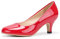 Donna Stiletto Tacco a spillo Altezza 6 cm Scarpa Tacco Confortevole Sexy Stiletto Matrimonio Sera Lavoro, Rosso Verniciato, 44 EU