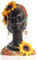 Afrikanische Kunst Büste Statue, Home Decor Afrikanische Sonnenblume Mädchen Figuren, Raumdekor Harz Schwarz Afrikanische Büste Statue, Geeignet für Wohnzimmer, Zimmer, Desktop, Bücherregal, Dekor