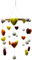 your castle Baby Mobile aus Filz, Handgearbeitet, fairer Handel, nachhaltige Deko, Babyzimmer Deko für Mädchen & Jungen, zum Aufhängen über Wickeltisch Babybett Laufstall - mit Herzen orange/gelb/rot