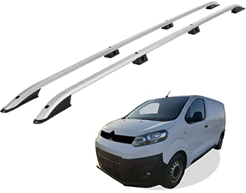 Dachreling passend für Citroen Jumpy L3 lang Flügeltüren ab 2016 (Grau) mit ABE