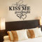Schlafzimmer Abnehmbare Wall Decal Always Kiss Me Goodnight Zitat Wand Aufkleber Hause Dekoration Paar Liebe Wand Kunst Wandbild Poster42x39cm