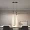 Esszimmerlampe Pendelleuchte Esstischlampe Modern Schwarz Küchenlampe LED Hängend Lampe Dimmbar Fernbedienung Hängeleuchte Mit 2 Deckenstrahler für Esstisch Wohnzimmer Bar Bürolampe (L90cm)