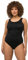 Ulla Popken Costume da Bagno, Fodera Extra Morbida, Arricciatura Laterale Donna, Nero, 54-60