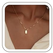 Initial Necklaces for Women 14K Gold Plated Letter Necklace Dainty Waterproof Pendant Necklace Personalized Gifts Trendy Gold Jewelry
