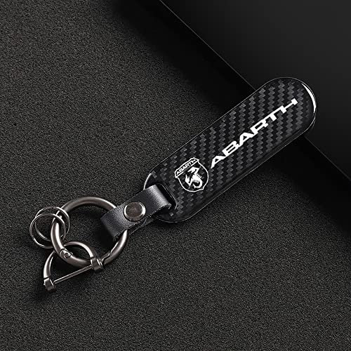 GALGAN Auto Männer und Frauen Schlüsselanhänger für FIAT Abarth 595 Abarth 500 Abarth 124 Spider Schlüsselring,14 * 3cm-A
