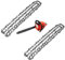 TALSWIF Cadena de motosierra de 20 pulgadas, paso de 0.325 pulgadas, calibre 0.058 pulgadas, 76 eslabones de transmisión, sustituye a Blue Max 52209 53543 8901 8902 52209 y 21LPX076G (paquete de 2)