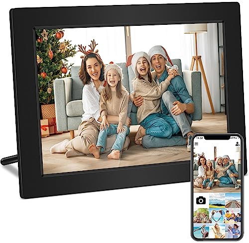 Lipa X80 Digitaler Bilderrahmen 10.1 Zoll Mit Frameo App - WLAN, Wandmontage, Android 11, IPS Touchscreen, 32 GB, Bluetooth und Wifi