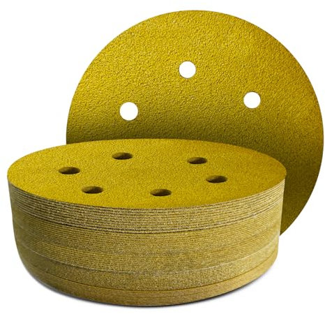 GZKTY 50 Disques Abrasifs 150mm, Grain 80, 6 Trous, pour Ponceuse Orbitale et Excentrique