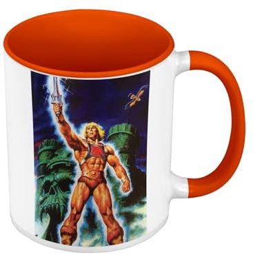 Tasse in Premium-Qualität, Orange – He Man And The Masters Of The Universe – Tasse mit Henkel und farbigem Innenfutter