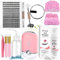 Kit D'extension de Cils Bricolage Corde de Cils Indépendante (280pcs 40d Mix 12-18mm) Avec Colle de Cils et Joint Usb Portable Cash Fan 150ml/5.07 Fl.Oz Shampooing de Cils Brucelles Applicateur