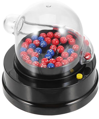 TOYANDONA 1 Jeu Appareil De Loterie Électrique Jeu De Bingo Machine De Loterie avec Boules Distributeur De Balles pour Machine à Boules De Loto Activité Table Vintage Abdos Dribble