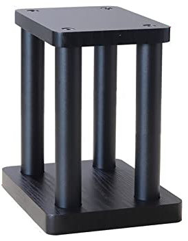 Pieds d'Enceintes Lot de 1 Supports d'enceintes, Colonne métallique en Acier de qualité supérieure et Panneaux en Bois MDF, conçus pour Les Enceintes de bibliothèque de Taille Moyenne à Grande, Stab