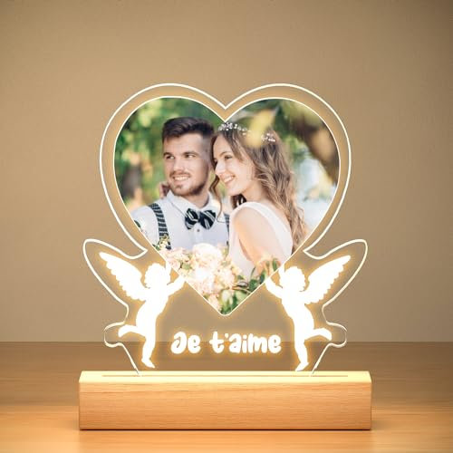 KoxSmar Cadeau Anniversaire Mariage Personnalisé, Cadre Photo Personnalisé, Cadre Personnalisé avec Photo, Cadre Photo Personnalise, Cadeau Couple Personnalisé