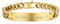 PROSTEEL Personalisiert Gravur ID Armband 18k vergoldet Identarmband Armkette 9mm breit Schildarmband Herren Partnerarmband Panzerkette Freundschaft Schmuck 23cm lang(gold)