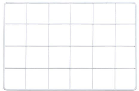 PATIKIL 12x8 Inch Wall Grid Panel, Metal Wire Photo Wall Decorative Grid for Photo Display Hanging Picture Memo Home Decorations, White