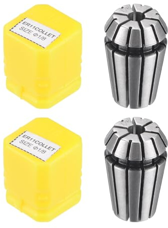 QUARKZMAN ER11 Spannzange, 1/8 Spannfutter 2 Stück für CNC Graviermaschine | Für CNC Graviermaschine Drehbank Fräsen