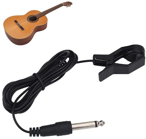 Clip on Portable Pickup Microphone Vocal Pick Up for Tuner Instruments Improved Design Microphone for Clip Type Tuners