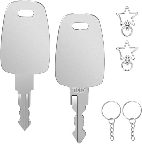 DXiongW Schlüssel für TSA 2 Stück TSA007 TSA002 Schlossschlüssel Multifunktionale Gepäckschlüssel TSA 007 002 Universell Master Key Kompatibel mit Gepäck Koffer Passwort Schlösser TSA Schloss