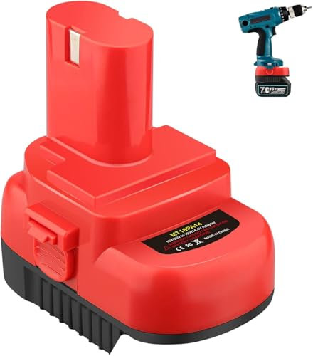 for Makita 18V to 12V Battery Adapter, Converter for Makita 18V BL1830 BL1850 BL1860 BL1840 Lithium Battery Convert into for Makita 12V/14.4V 1220 1222 PA12 NI-Mh Battery
