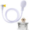 Pommeau de douche pour évier de bain, pommeau de douche pour chien, animal domestique, pommeau de douche portable avec pinces pour robinets de bain, douche pour chien, douche de camping, 1,3 m, blanc