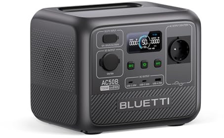 BLUETTI AC50B Station Électrique Portable, 448Wh LiFePO4 Batterie de Secours, 700W Sortie CA (1000W Pic), 65W USB-C PD Sortie, Le Produit n'a Pas été Utilisé (Reconditionné)