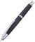 Jinhao 10 Press Füllfederhalter mit Box, Gewellt Matt Schwarz Chrom einziehbare feine Feder mit Konverter Set (Silber Clip)
