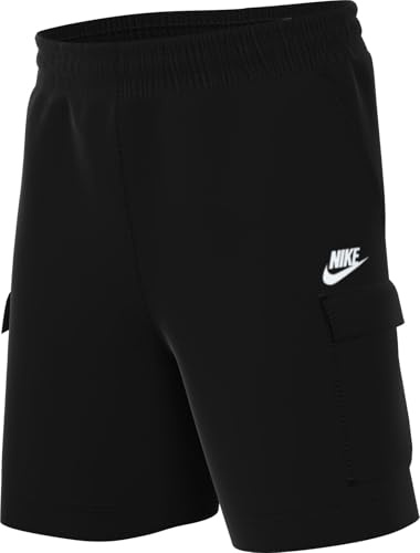 NIKE Sportswear Club French-Terry-Cargoshorts (Ältere Kinder), Black/Black/White, HJ2689-010, XS