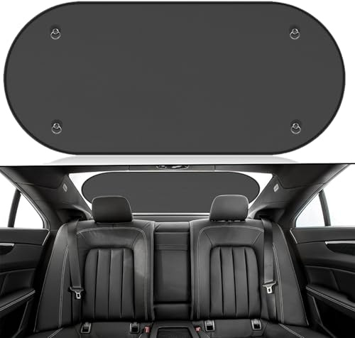 Auto Sonnenschutz Heckscheibe Faltbare Mesh UV Schutz Sonnenblende 100x50cm | Universal Autofenster Sonnenschutz Kinder Heckscheibenblende mit 4 Saugnäpfen