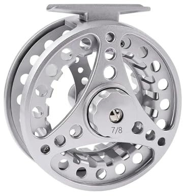 YZWHKJ Fliegenrolle 3/4 5/6 7/8 Wt Fliegen Angelrollen 2 + 1bb 1:1 Aluminium Legierung Fly Reel Angeln Zubehör for Forellen Karpfen(5 6 Silver)