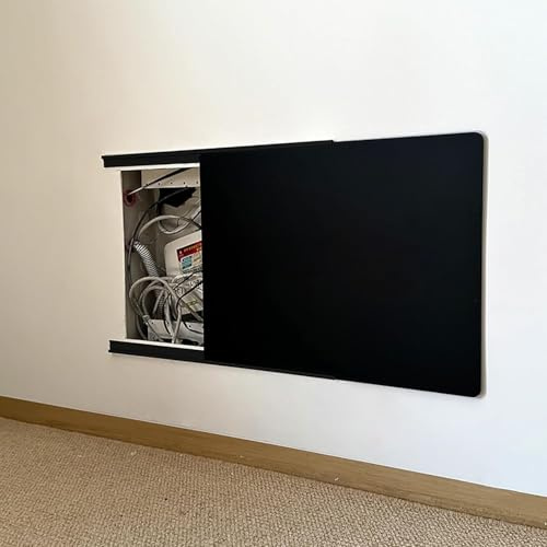 Copri Quadro Elettrico Copertura Scorrevole per Quadro Elettrico con Guida Autoadesiva Copertura Decorativa per Scatola del Contatore Elettrico Extra Sottile Copertura,02,50x40cm