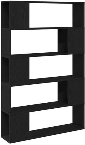 vidaXL Bücherregal Schwarz Eiche 100x24x155 cm Holzwerkstoff