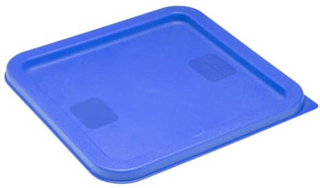 Vogue Hygiplas Square Blue Lid to fit, 5.5-7 Ltr | Creates a secure, tight seal on compatible Hygiplas storage tubs to protect ingredients and prevent cross-contamination.