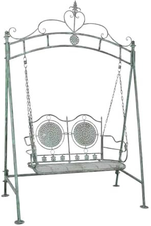 YANG11FAN Gartenbank Schaukelstuhl aus Eisen for den Garten im Freien, Doppelstuhl zur Balkondekoration, geeignet for den Terrassenpark Sitzbank Outdoor