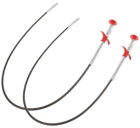 Luxshiny 2 Stück Flexibles Greifwerkzeug für Abflussreinigung Effektiver Haarentferner für Waschbecken Toilette und Handliches Haushaltsgerät zur Bekämpfung von Verstopfungen