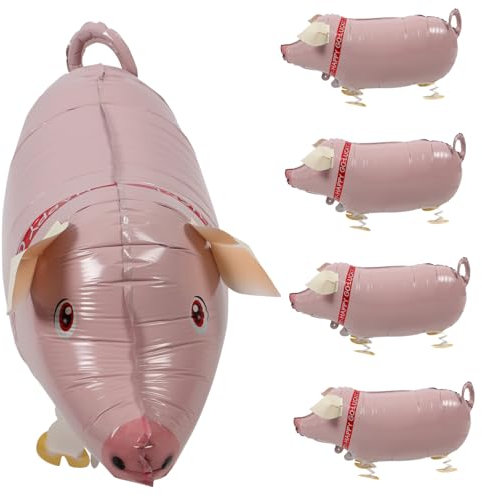 Beaupretty 5stücke Teiliges Aufblasbare Schweine Luftballons Spielzeug Langlebige Folienballons Mit Integriertem Ventil Für Kindergeburtstage Partys Und Weihnachtsgeschenke Rosa Walking Pig d